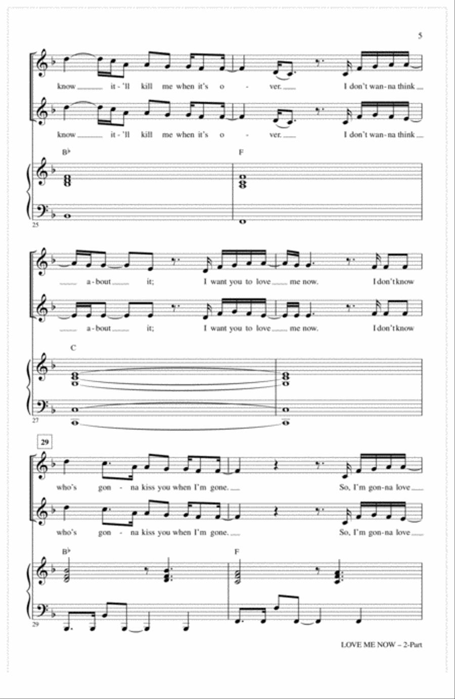 Love Me Now 2-Part scores gallery preview page 4