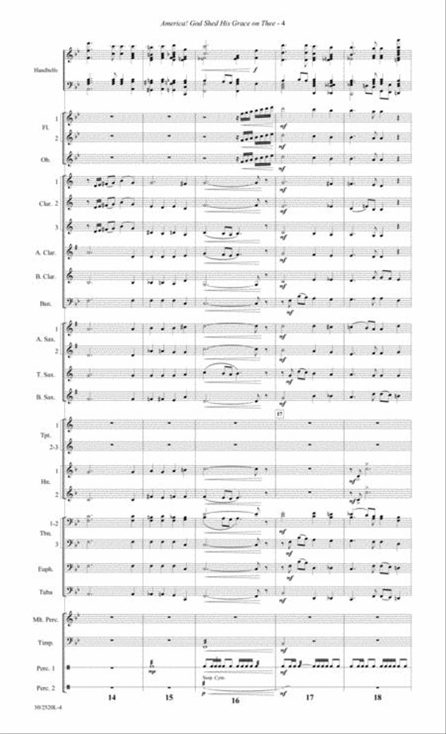 America! God Shed His Grace on Thee - Concert Band Score/Parts Concert Band scores gallery preview page 5