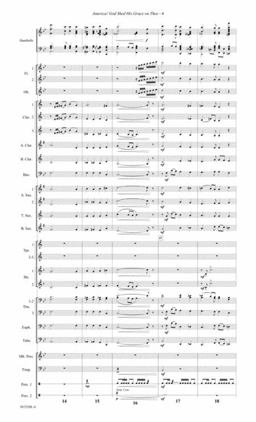 America! God Shed His Grace on Thee - Concert Band Score/Parts