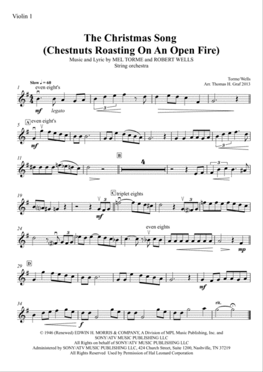 The Christmas Song (Chestnuts Roasting On An Open Fire) String Orchestra scores gallery preview page 4