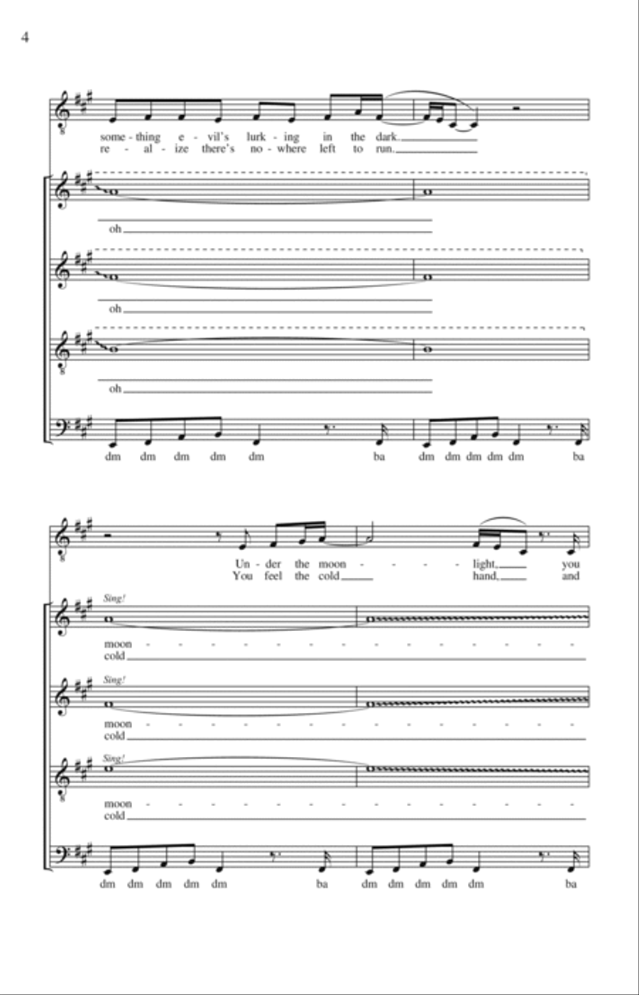 Thriller (arr. Deke Sharon) 4-Part scores gallery preview page 3