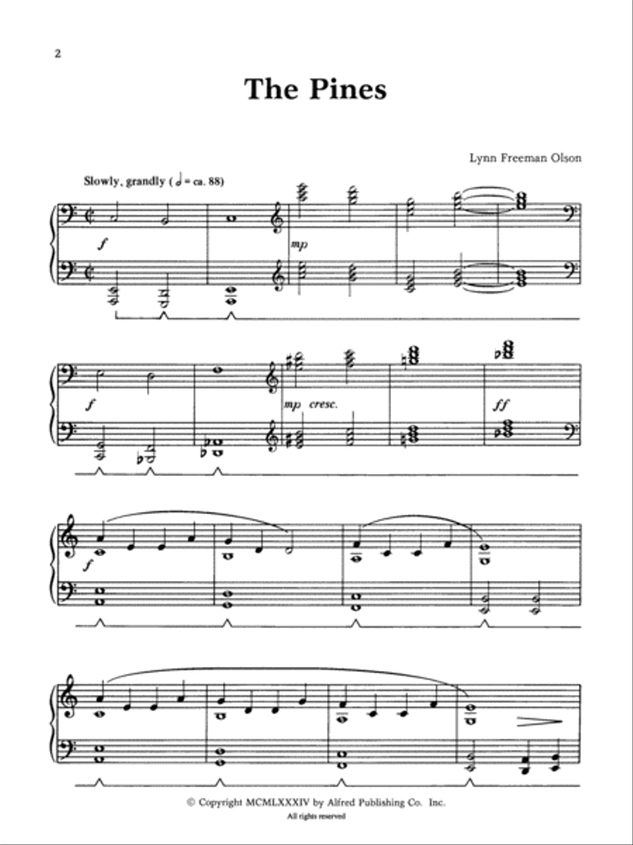 The Pines Easy Piano scores gallery preview page 2