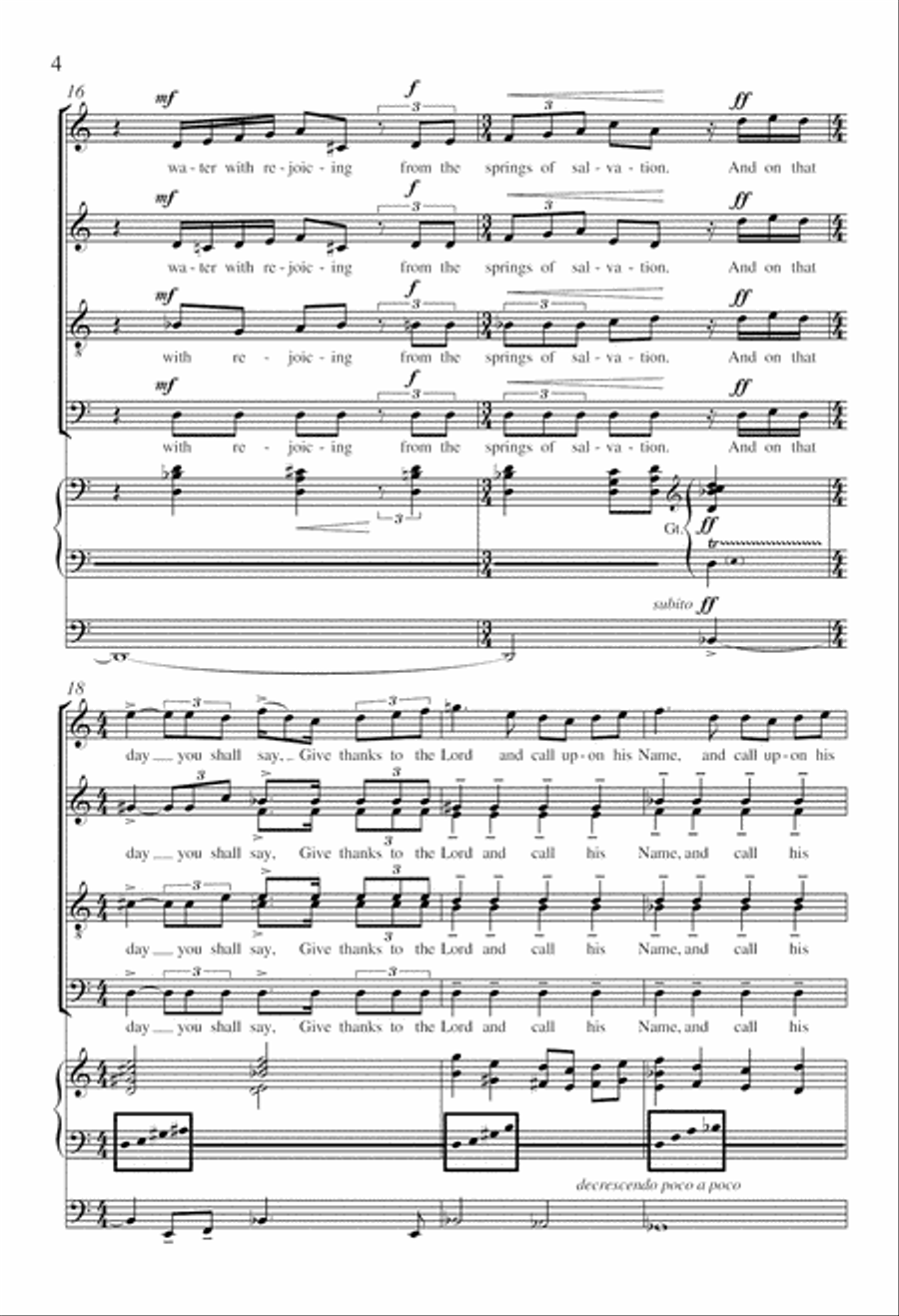 Three Songs of Isaiah: 1. Surely, it is God (Ecce, Deus) Divisi scores gallery preview page 4