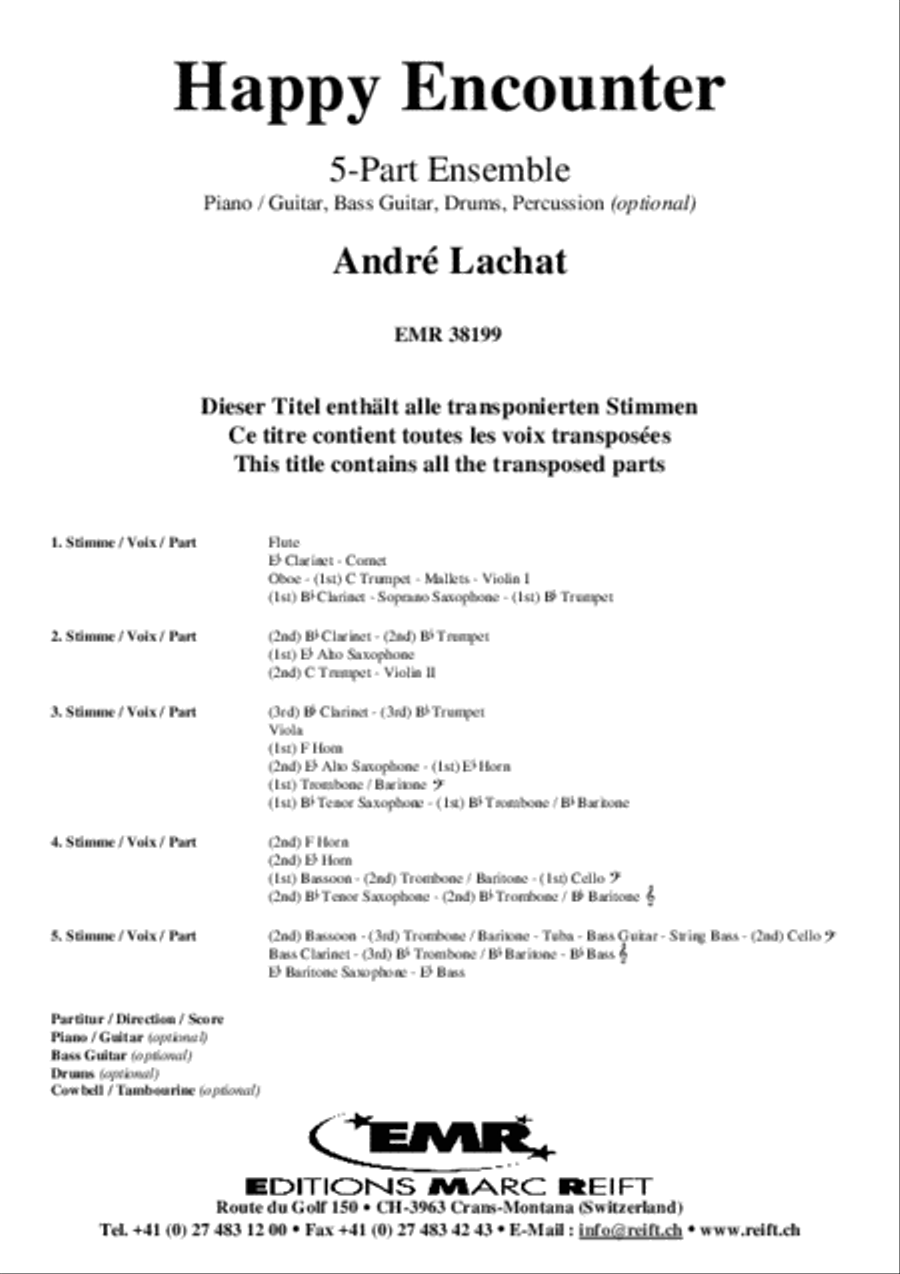 Happy Encounter Happy Encounter Concert Band scores gallery preview page 2