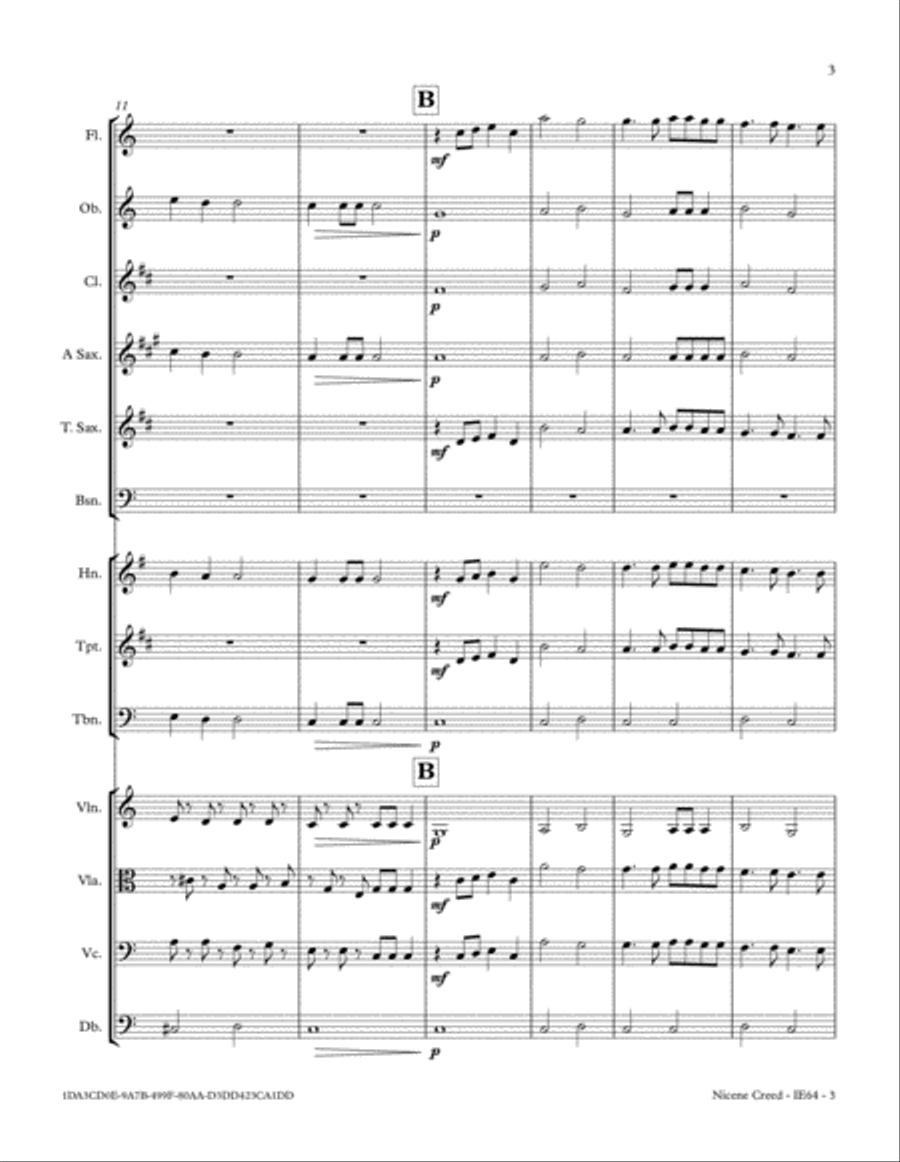 Nicene Creed (Credo) Full Orchestra scores gallery preview page 3
