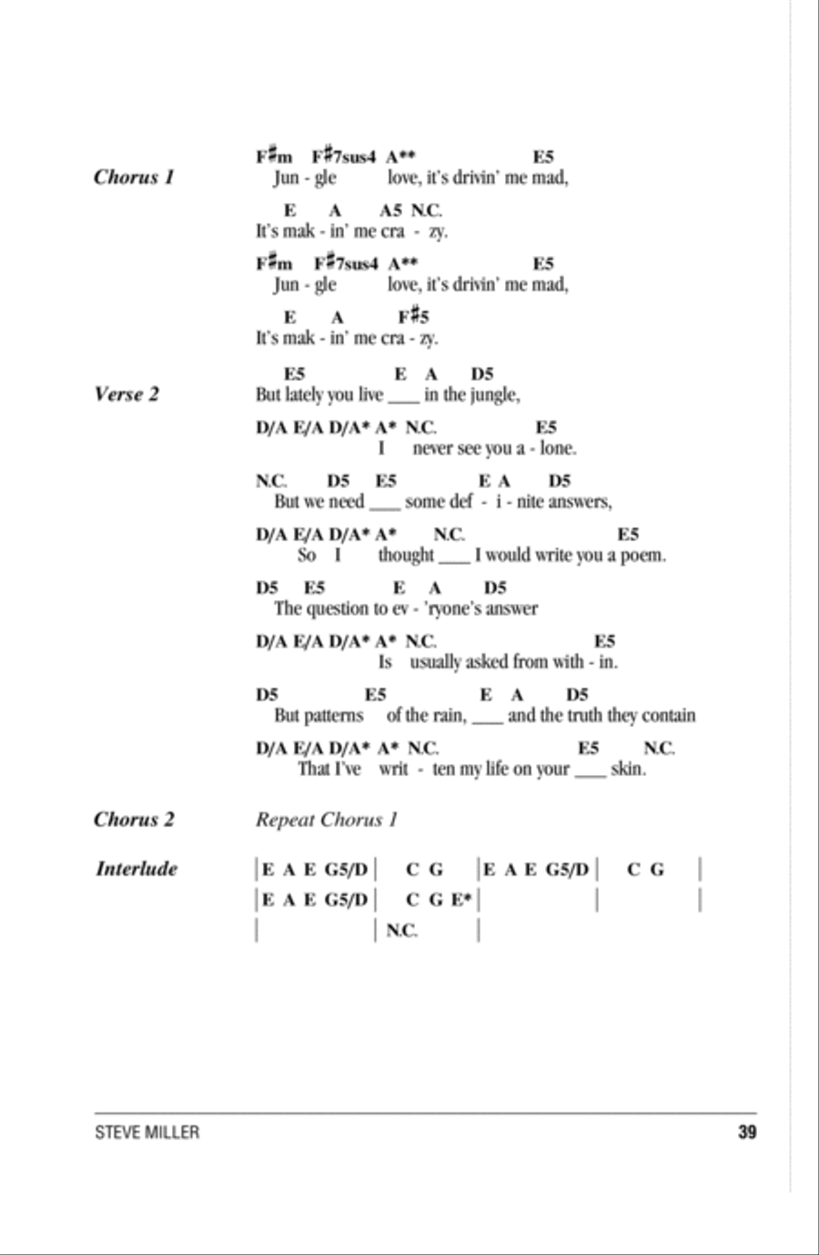 Jungle Love Jungle Love Acoustic Guitar scores gallery preview page 2