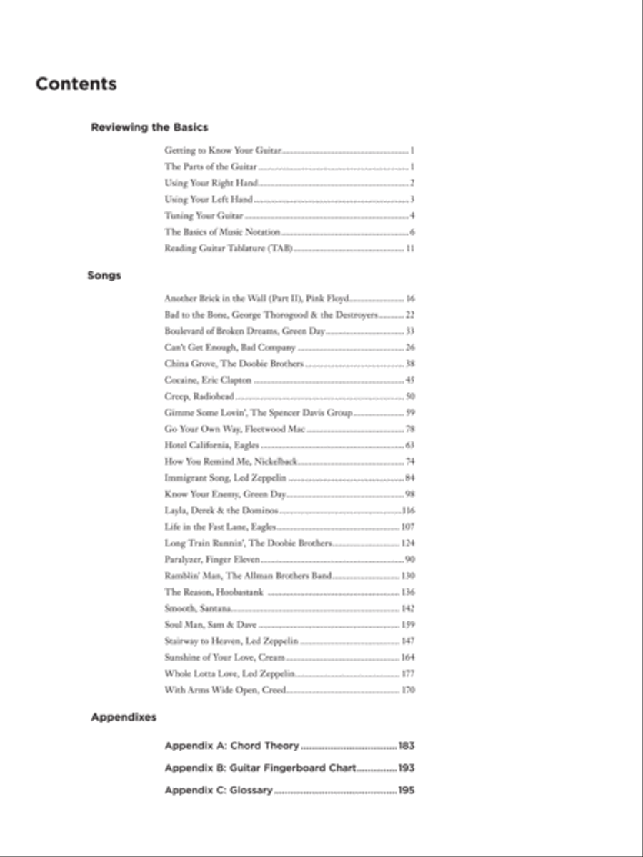 The Complete Idiot's Guide to Playing Rock Guitar Electric Guitar scores gallery preview page 2