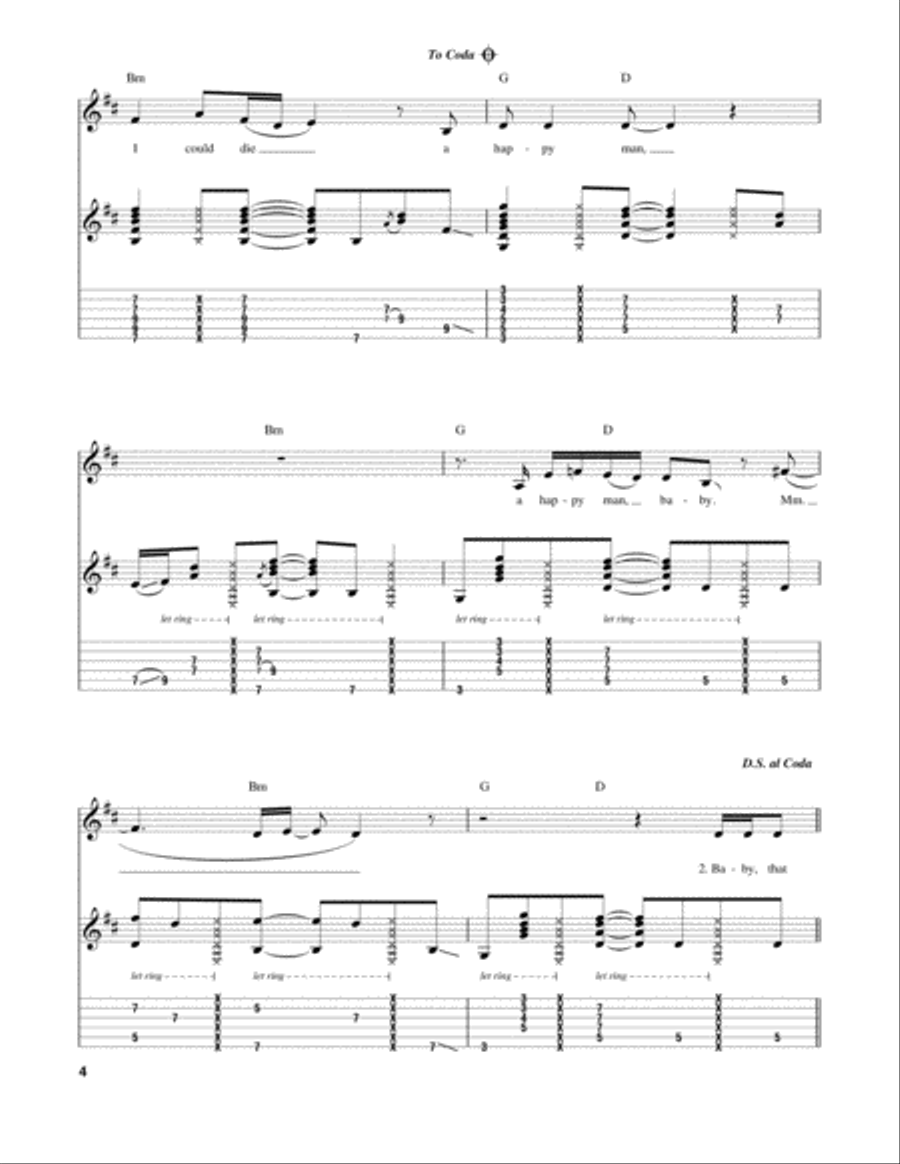Die A Happy Man Electric Guitar scores gallery preview page 4