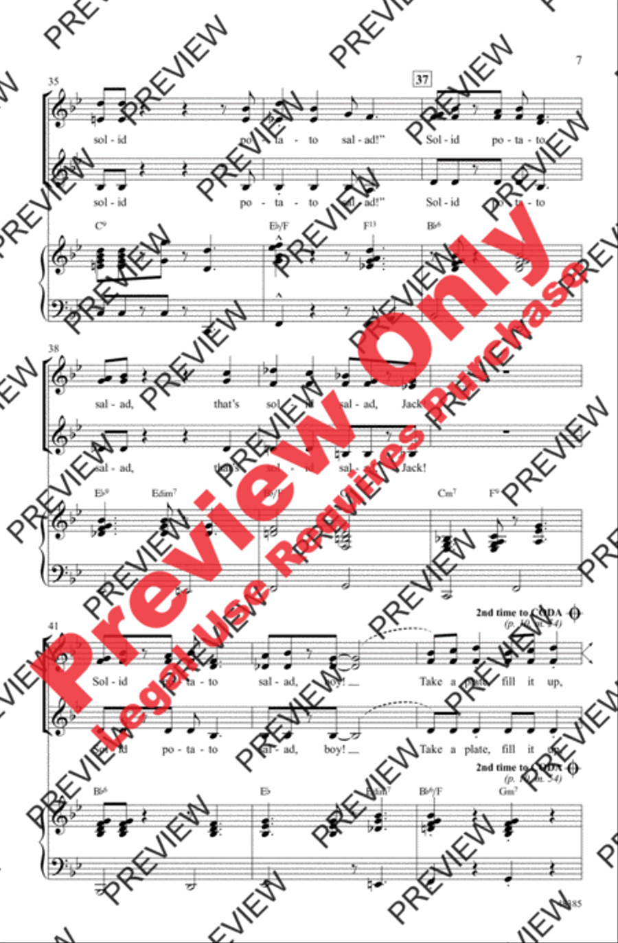 Solid Potato Salad Women's Choir scores gallery preview page 6