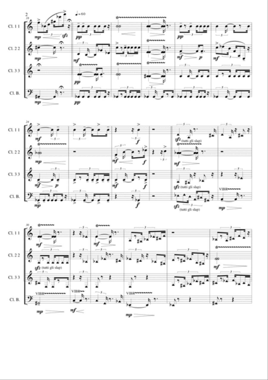 Antonio Bellandi: VENTO D'ORIENTE (ES 905) - Score Only Woodwind Quartet scores gallery preview page 4