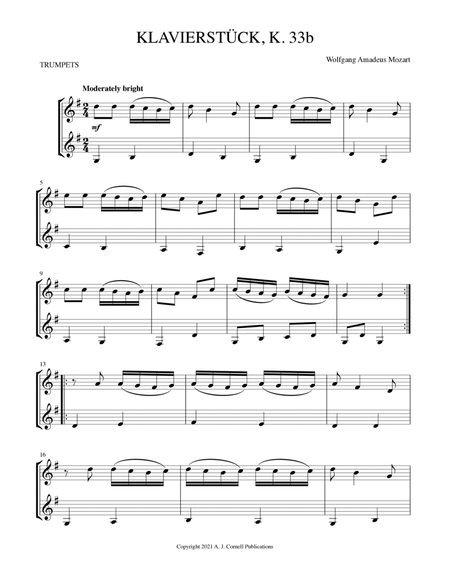 Klavierstück, K. 33b image number null