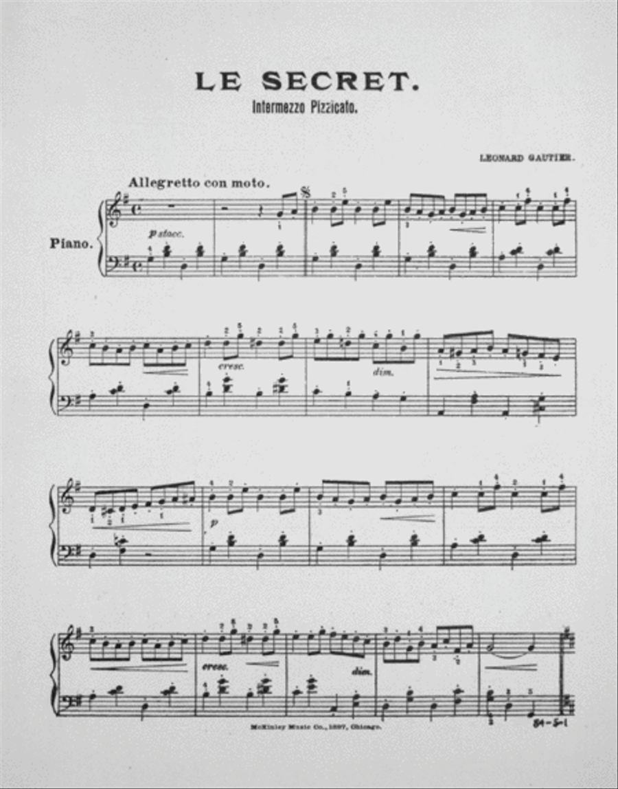 Le Secret Piano Solo scores gallery preview page 2