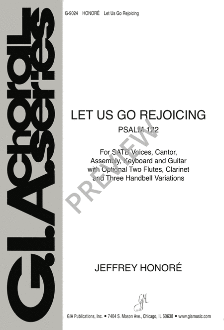 Let Us Go Rejoicing - 3, 4, or 5 octaves Handbell edition