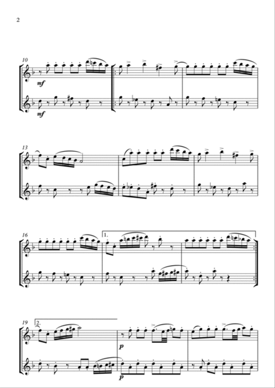 Dance of the Little Swans Woodwind Duet scores gallery preview page 2
