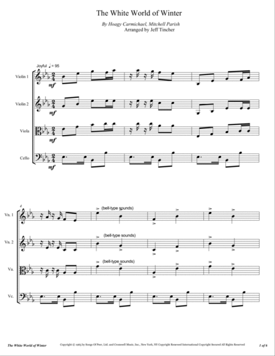 The White World Of Winter String Quartet scores gallery preview page 2