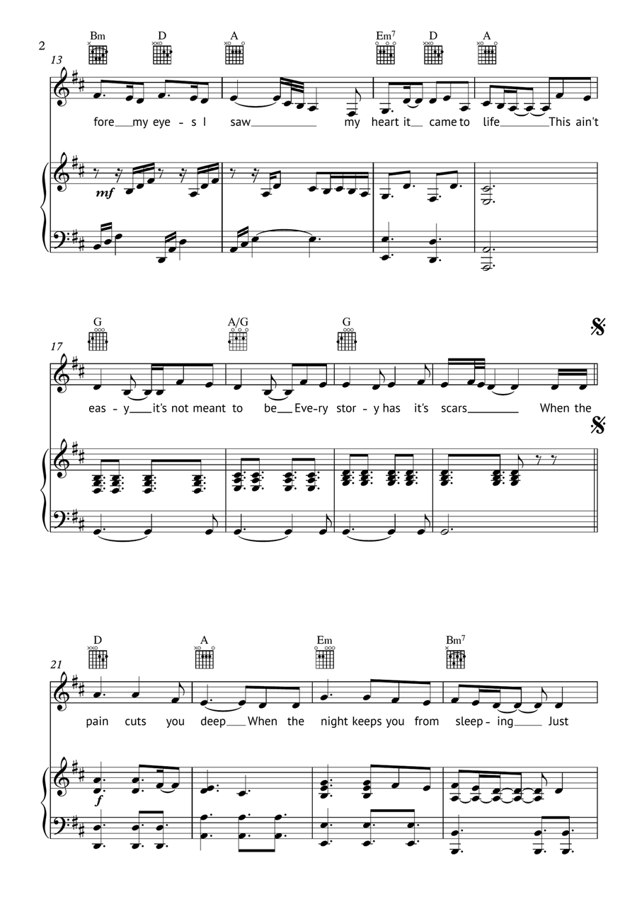 Remedy Piano, Vocal scores gallery preview page 2