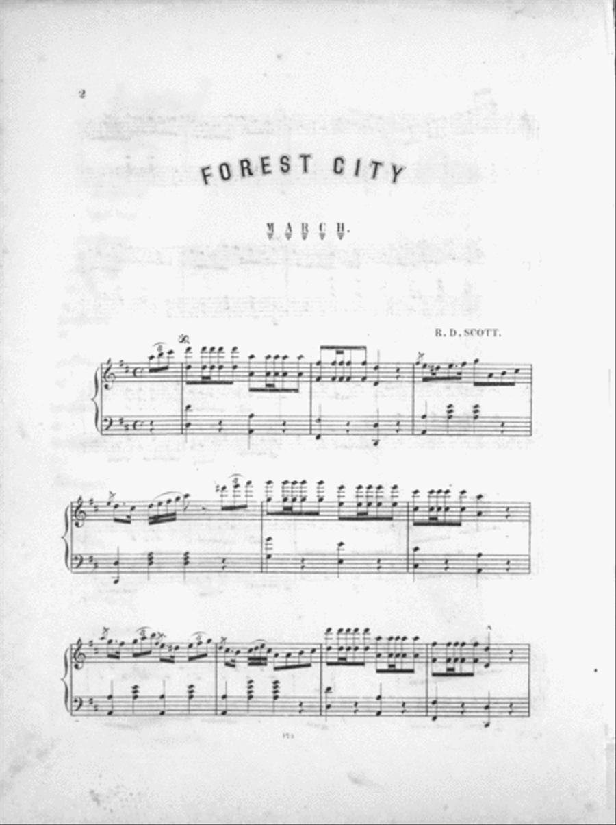 Forest City March Piano Solo scores gallery preview page 2