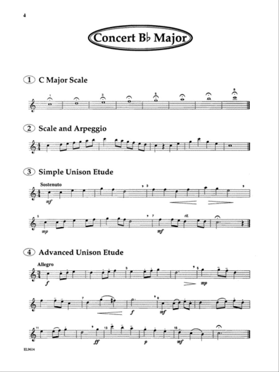 Directional Warm-Ups for Band (concert band method book - Part Book Set B: Clar 1, Clar 2, Clar 3 Concert Band scores gallery preview page 4