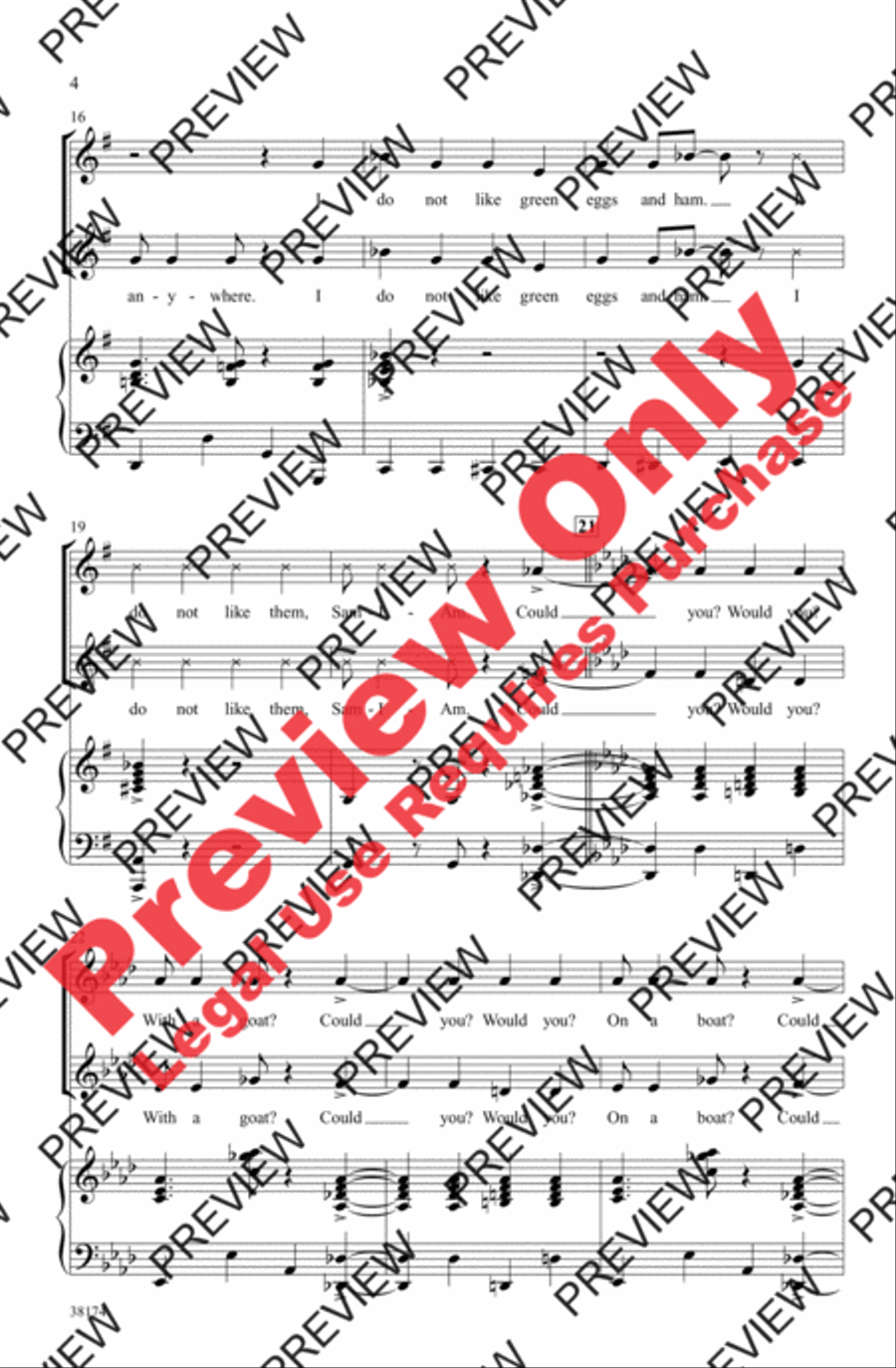 Green Eggs and Ham Green Eggs and Ham 2-Part scores gallery preview page 4