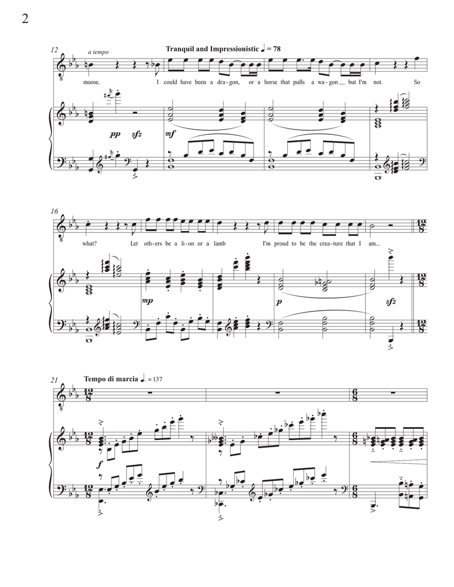 Proud To Be A Cow Piano, Vocal scores gallery preview page 2