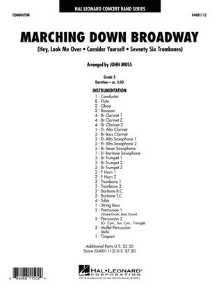 Book cover for Marching Down Broadway - Full Score