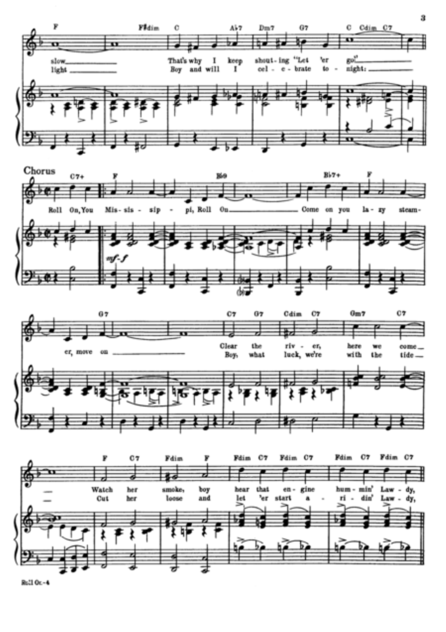 Roll On, Mississippi, Roll On Voice scores gallery preview page 3