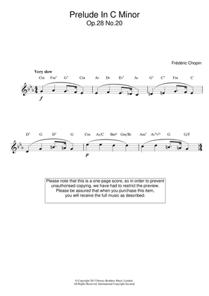 Prelude In C Minor Op.28 No.20
