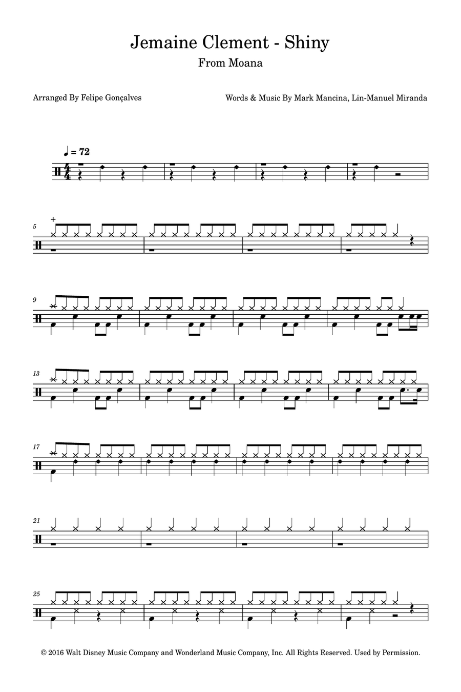 Shiny Shiny Drum Set scores gallery preview page 1