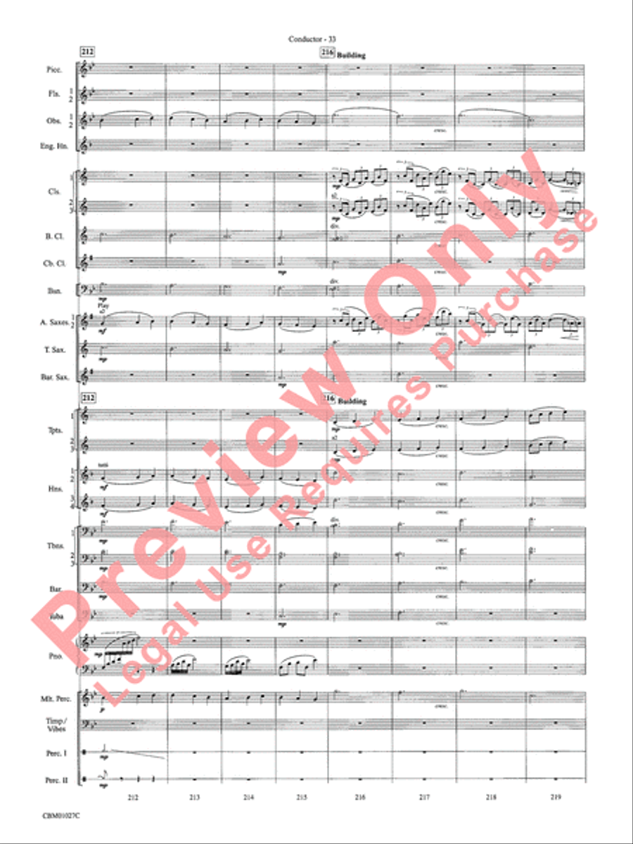 Harry Potter Symphonic Suite Concert Band scores gallery preview page 36