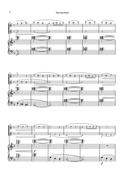 Morning Mood by Grieg for Oboe Duet with Piano image number null
