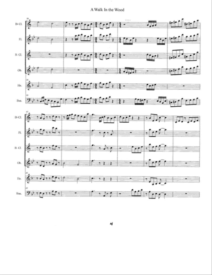 A Walk In the Wood A Walk In the Wood Woodwind Ensemble scores gallery preview page 4