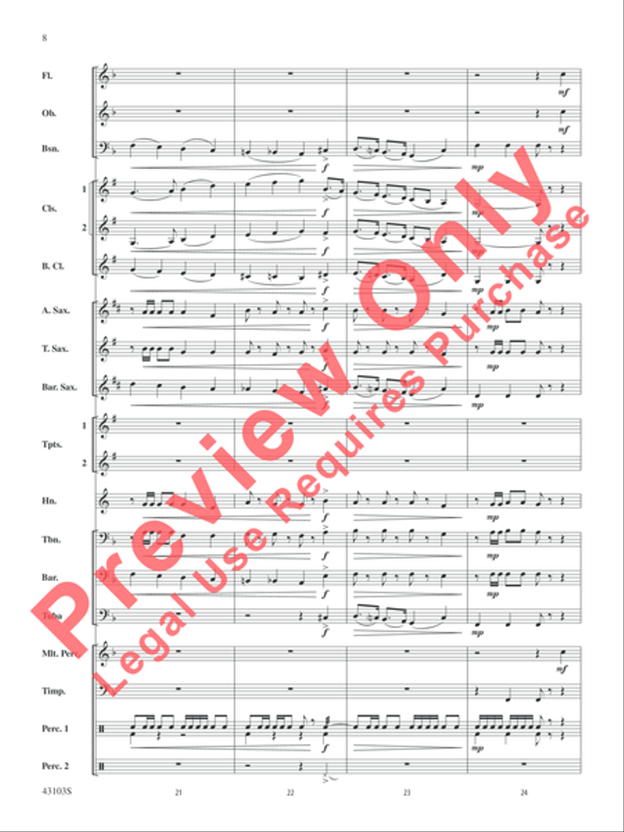 The Silver Quill Concert Band scores gallery preview page 8