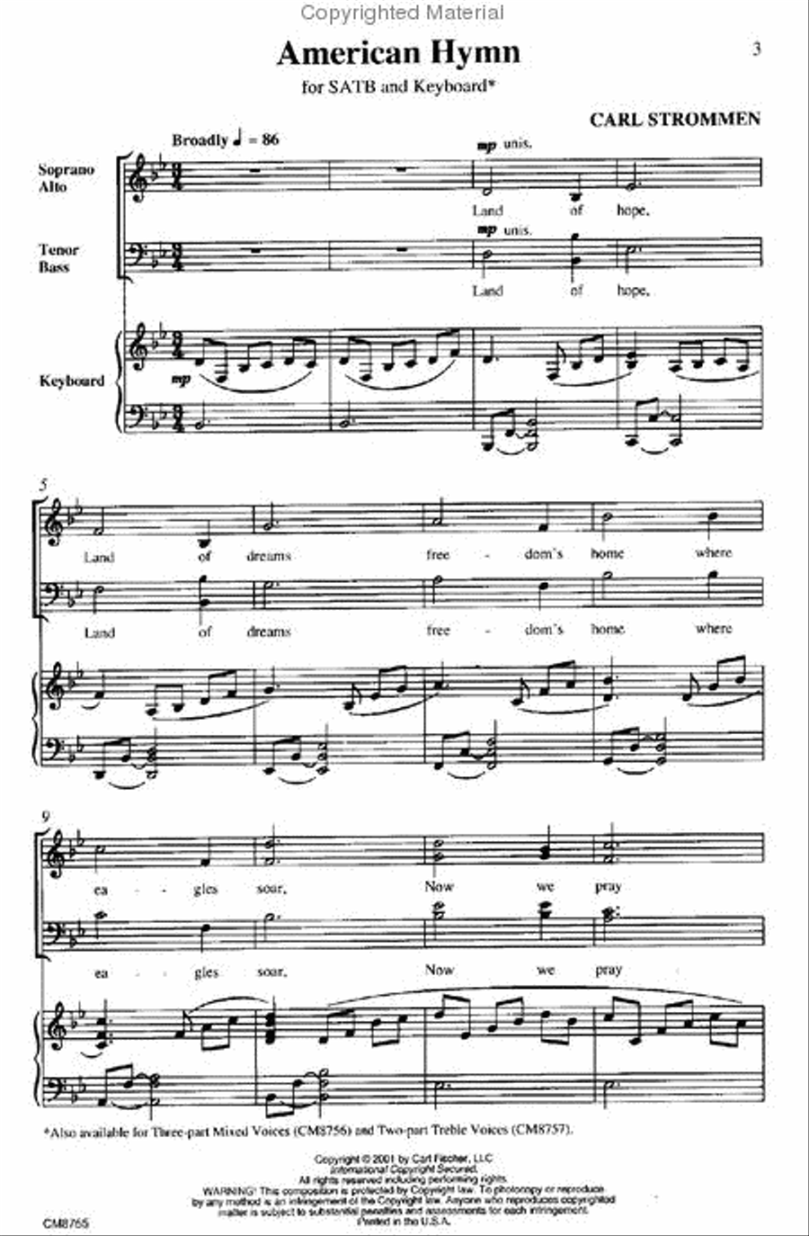 American Hymn American Hymn 3-Part scores gallery preview page 2