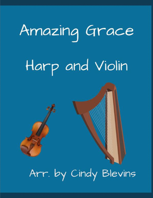Book cover for Amazing Grace, for Harp and Violin