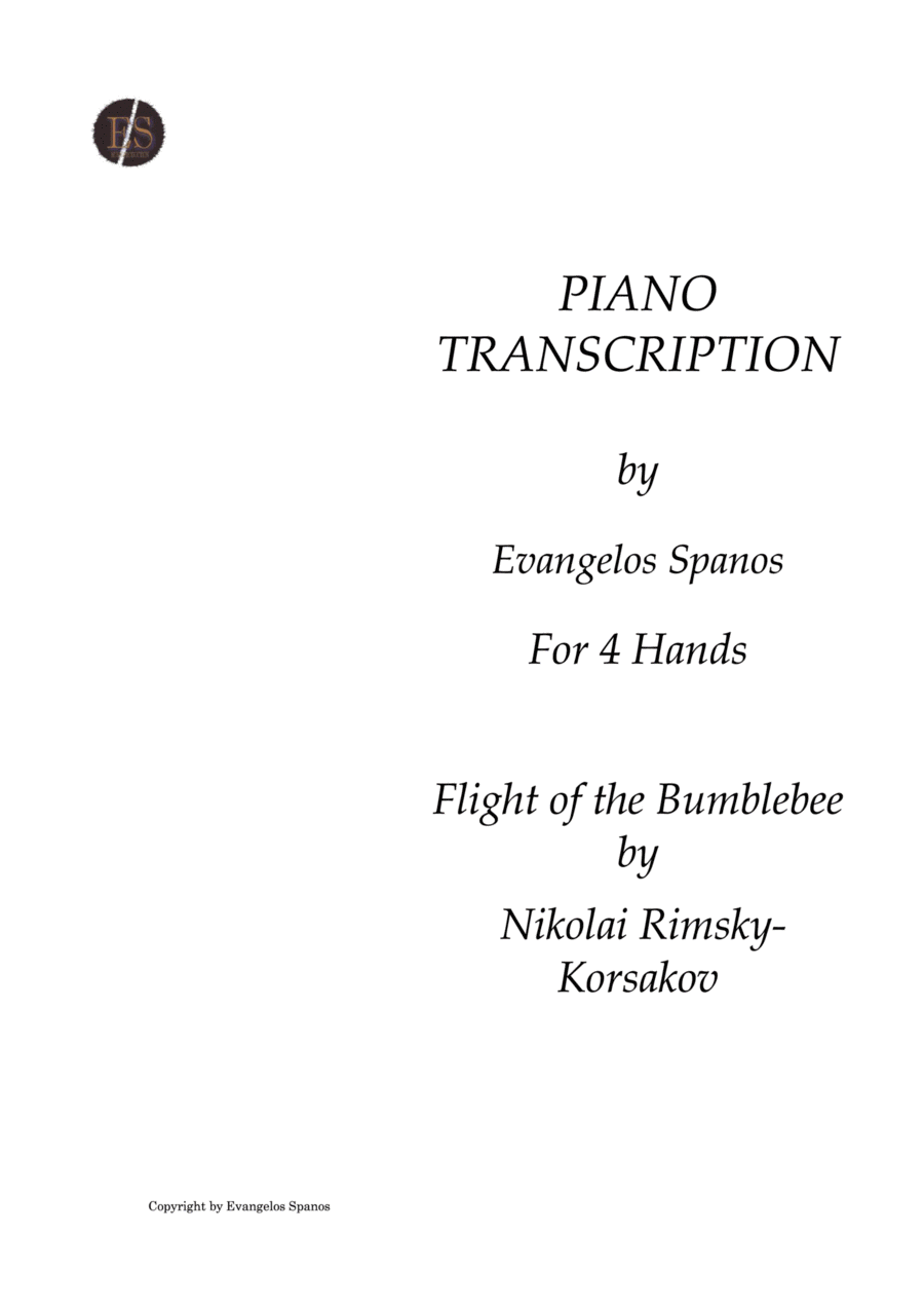 Flight of the Bumblebee for piano - Four Hands