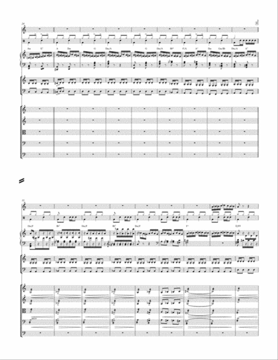 FLIGHT OF THE BUMBLE-BEE for Electric Band and Strings Concert Band scores gallery preview page 3