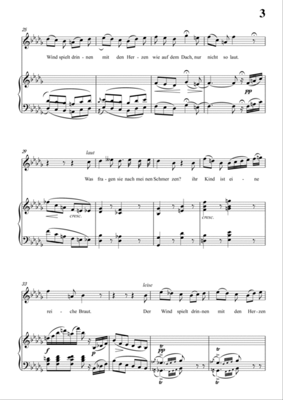 Schubert-Die Wetterfahne in bB minor,Op.89,No.2,for Vocal and Piano Voice scores gallery preview page 4