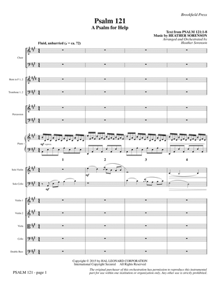 Psalm 121 (A Psalm For Help) - Full Score