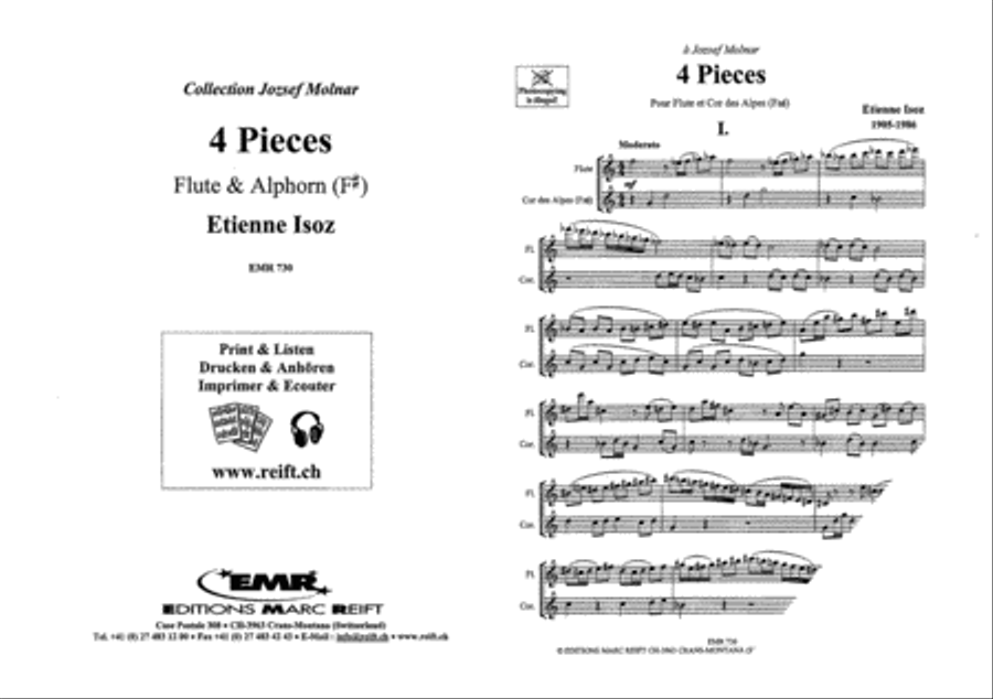 4 Pieces Flute scores gallery preview page 2