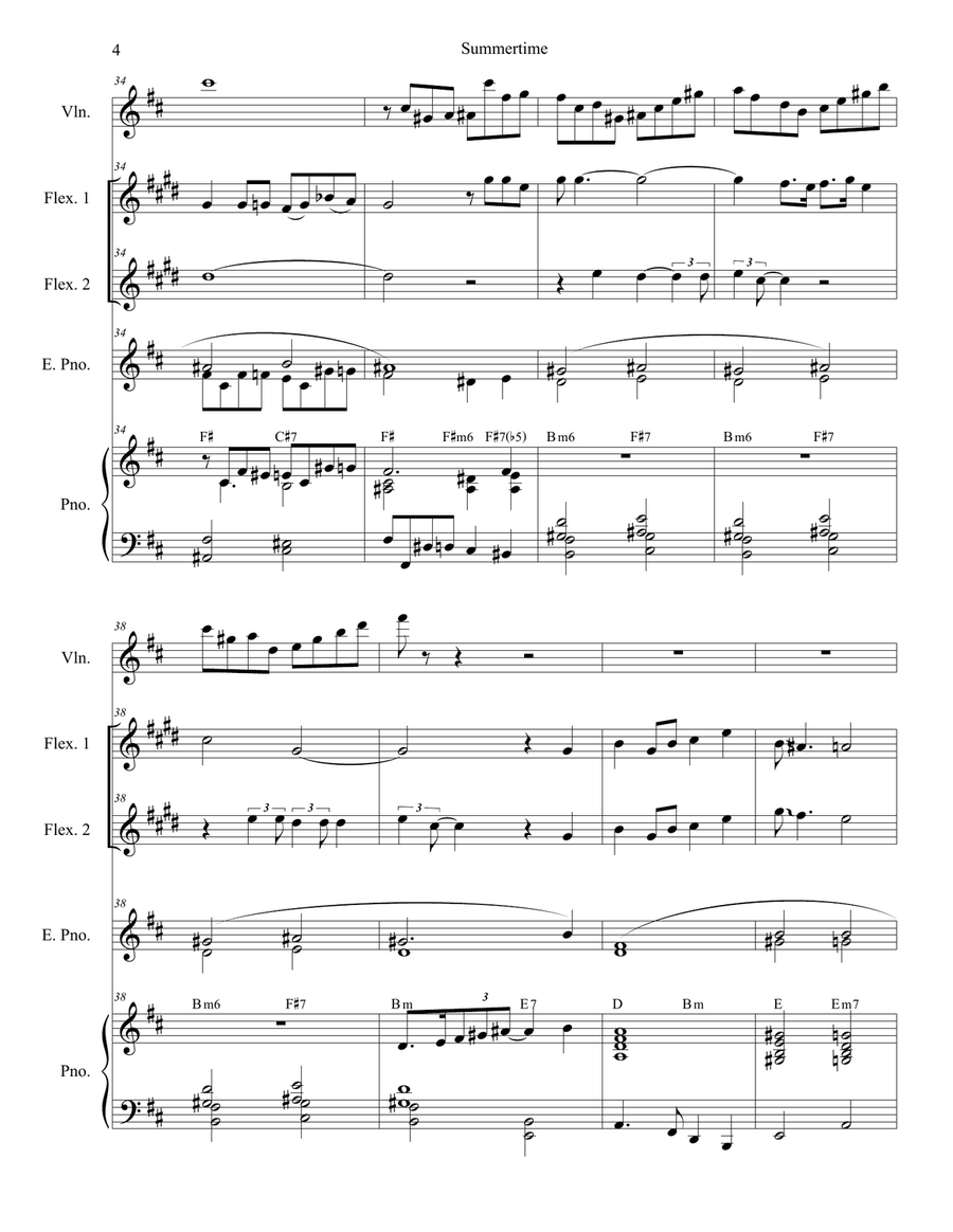 Summertime Large Ensemble scores gallery preview page 4