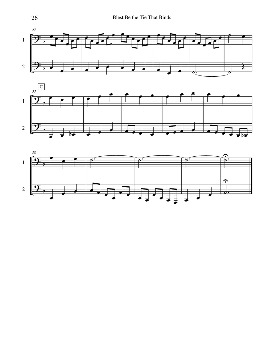Ten Selected Hymns for the Performing Duet, Vol. 2 - trombone (euphonium) and bass trombone (tuba) Brass Duet scores gallery preview page 6