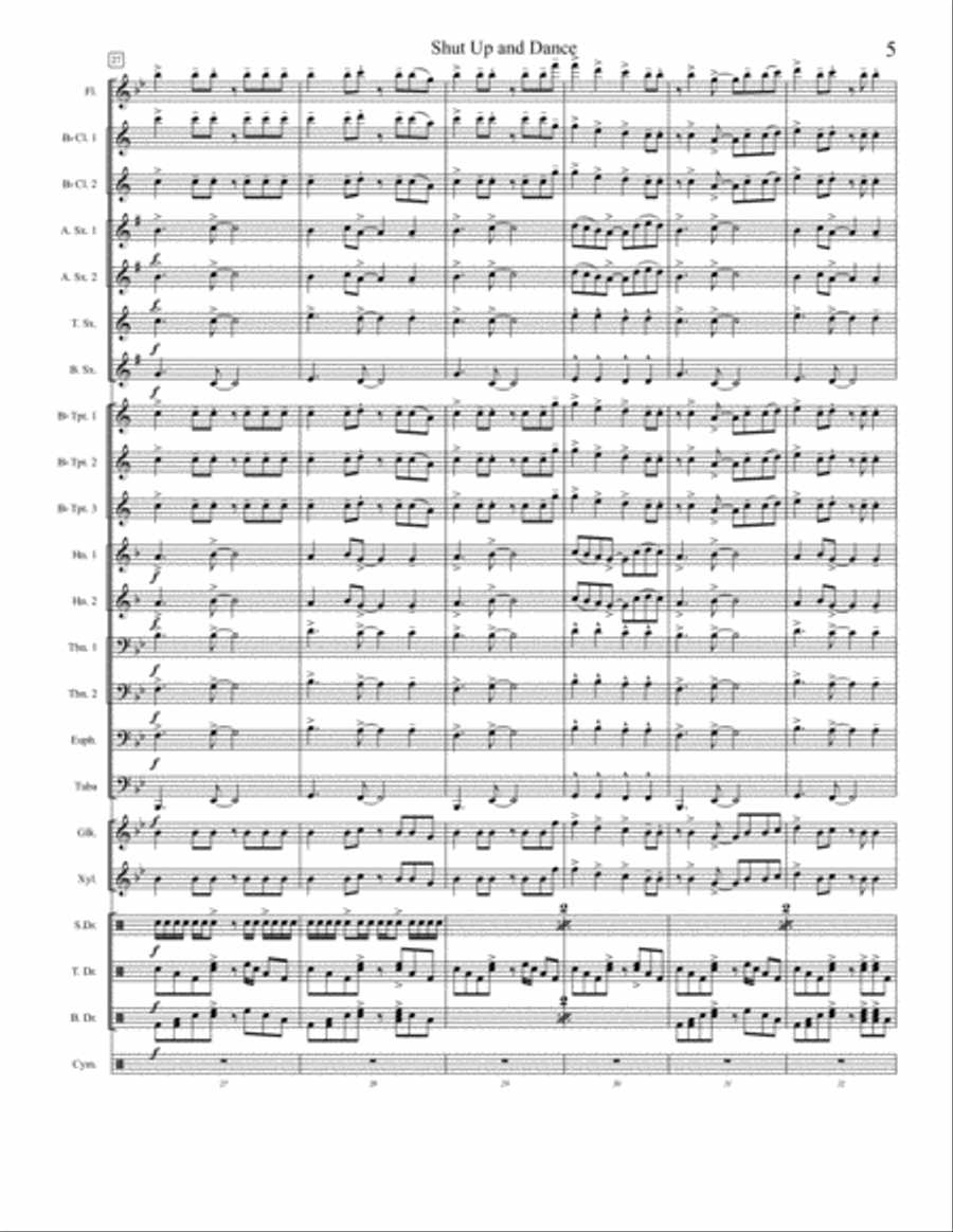 Shut Up And Dance Small Ensemble scores gallery preview page 5