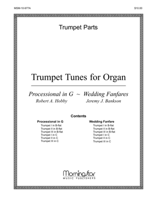 Book cover for Trumpet Tunes for Organ (Downloadable Trumpet Parts)