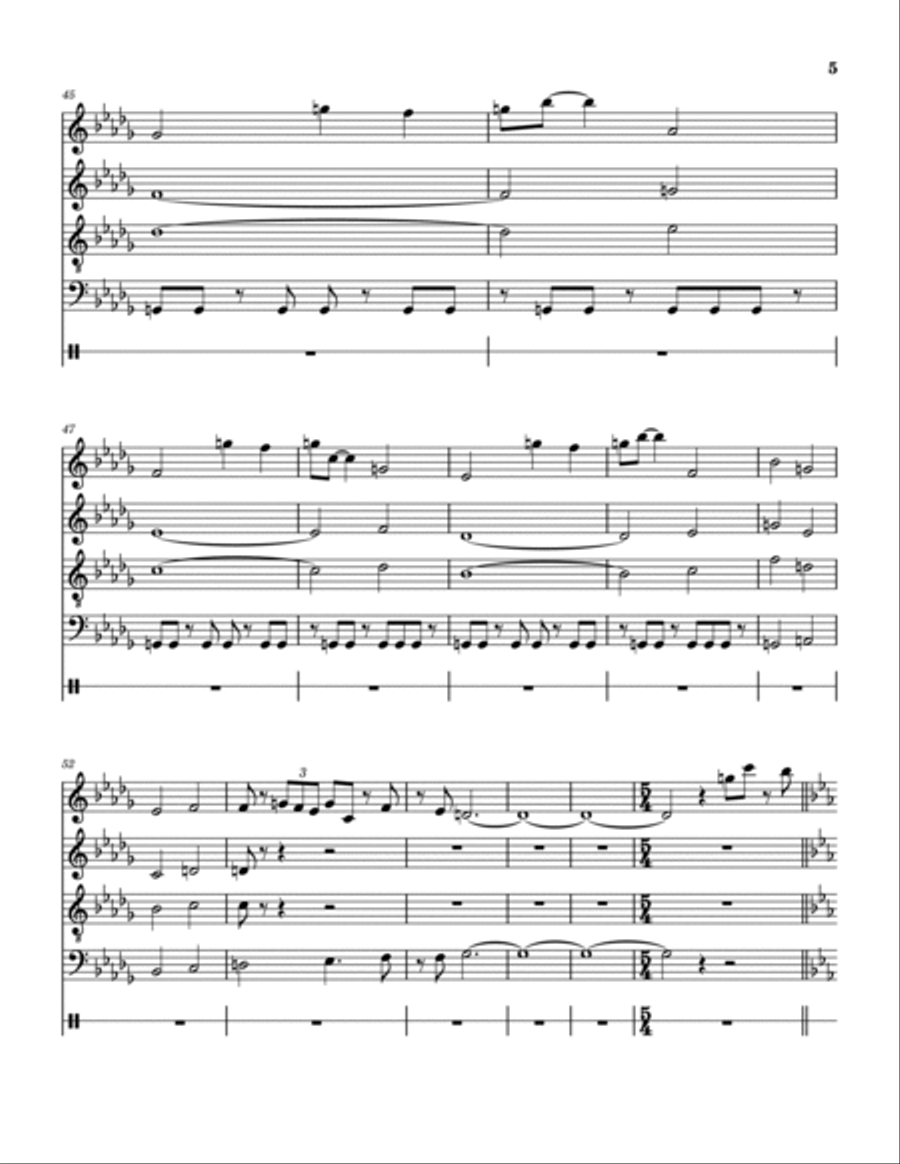 Tarkus Saxophone Quartet scores gallery preview page 6