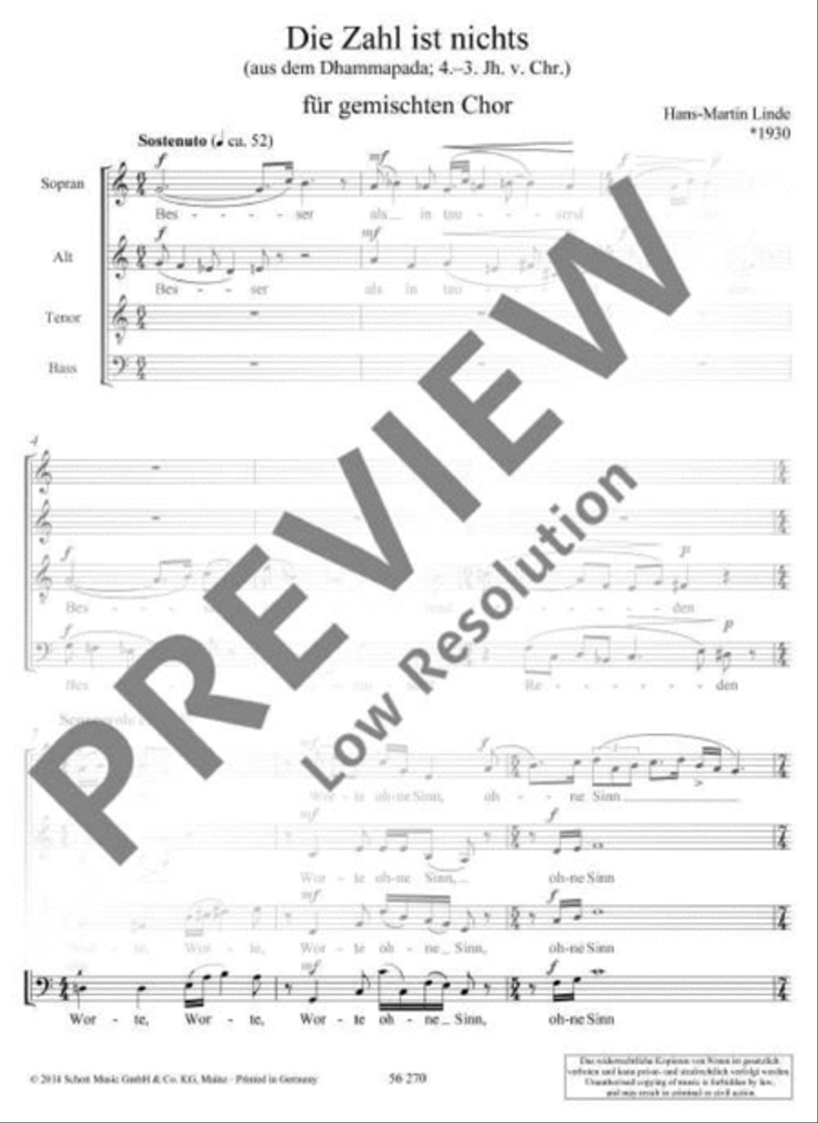 Die Zahl ist nichts Die Zahl ist nichts Mixed Choir scores gallery preview page 4