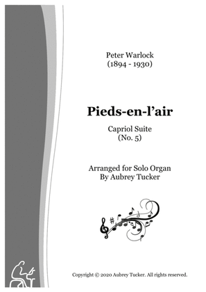 Book cover for Organ: Pieds-en-l'air (Capriol Suite, No. 5) - Peter Warlock