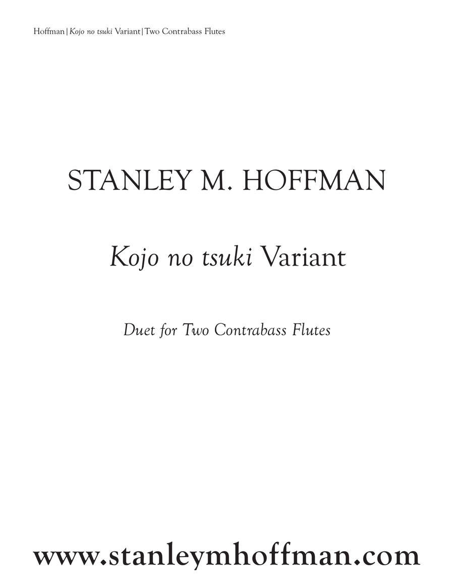 Kojo no tsuki Variant Kojo no tsuki Variant Flute Duet scores gallery preview page 1