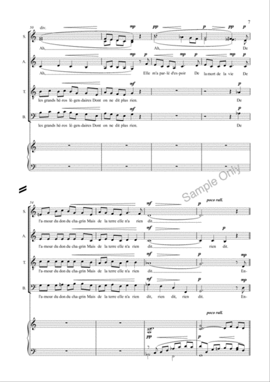Parlez-Moi 4-Part scores gallery preview page 9