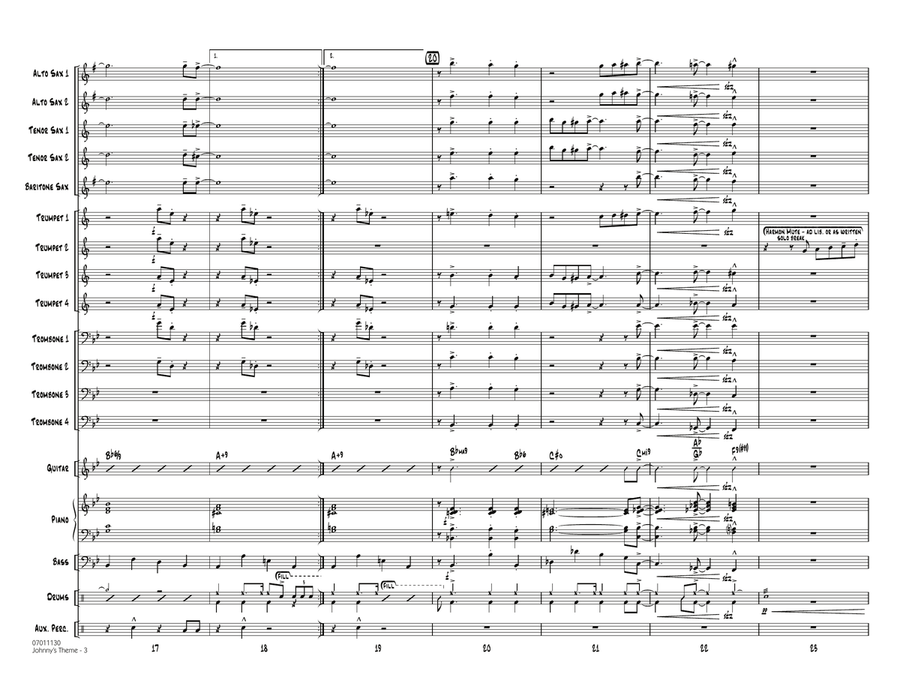 Johnny's Theme (from The Tonight Show) - Conductor Score (Full Score) Jazz Ensemble scores gallery preview page 3