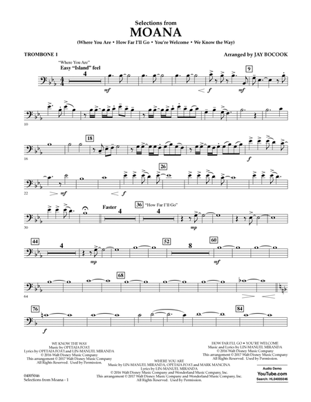 Selections from Moana - Trombone 1
